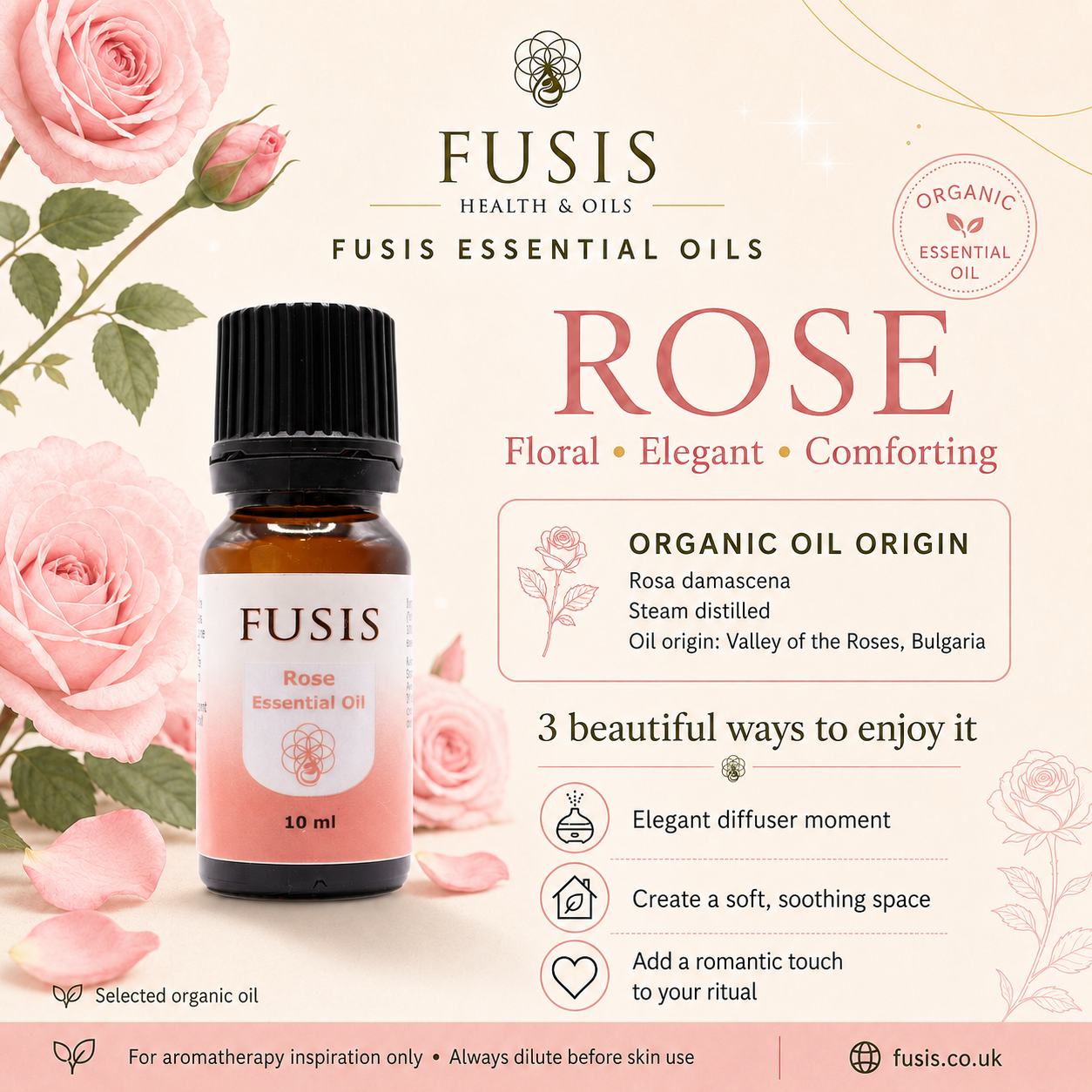 fusis rose essential oil